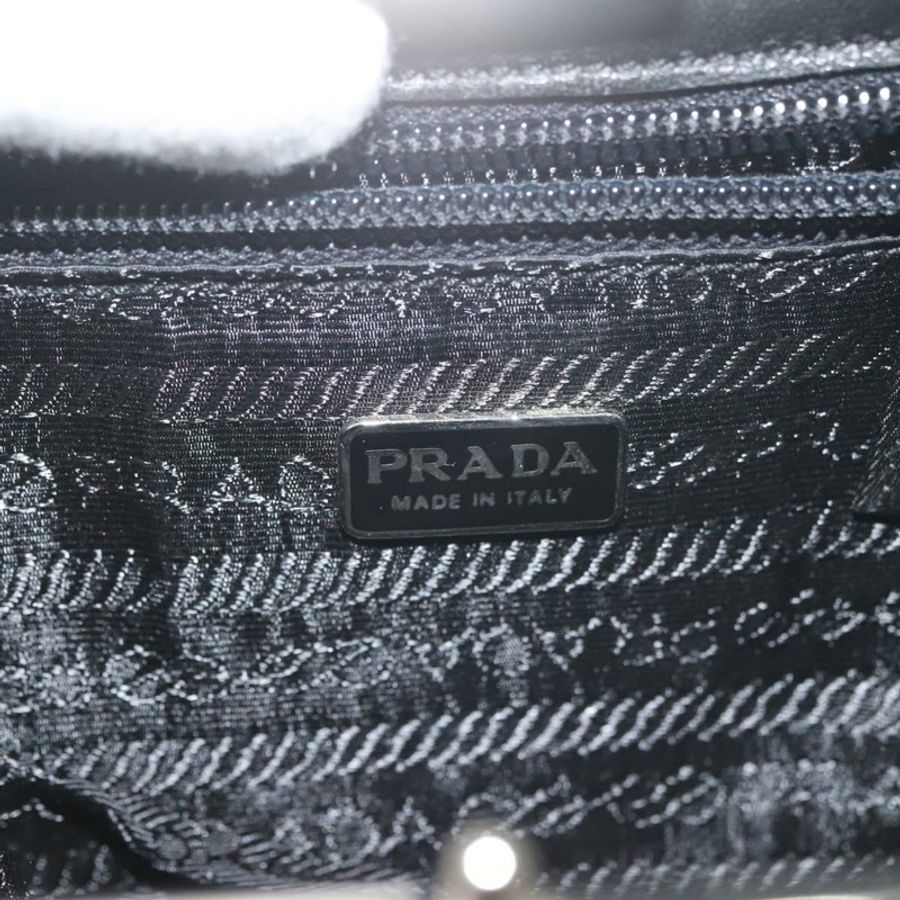 【日本直送】PRADA 單肩包 尼龍皮革 黑色 銀色 正品 137290-17
