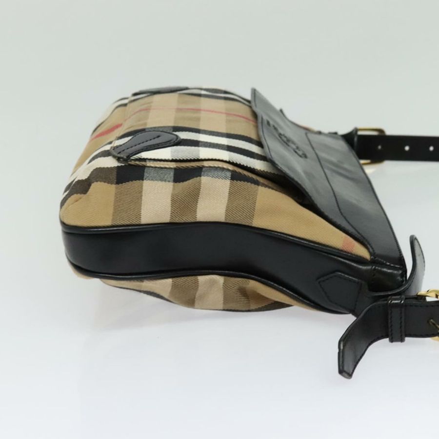 【日本直送】BURBERRY Nova 格紋帆布單肩包 米色 金色 正品 136809-3