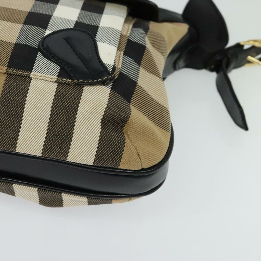 【日本直送】BURBERRY Nova 格紋帆布單肩包 米色 金色 正品 136809-13