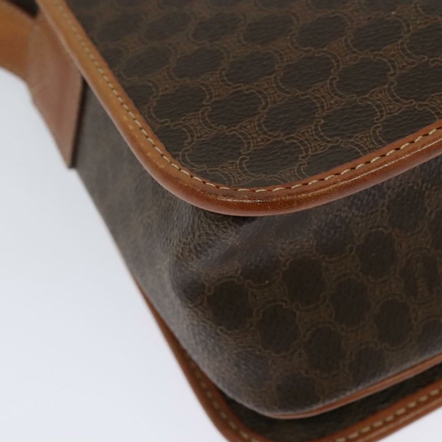【日本直送】CELINE Macadam帆布肩背包 PVC皮革 棕色 金色 正品 138247-14