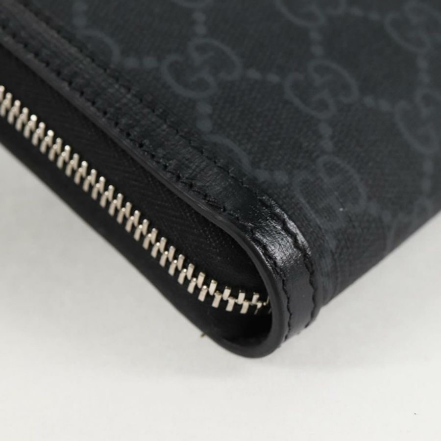 【日本直送】GUCCI GG Supreme 單肩包 PVC 黑色銀色 724357 正品 138571M-10