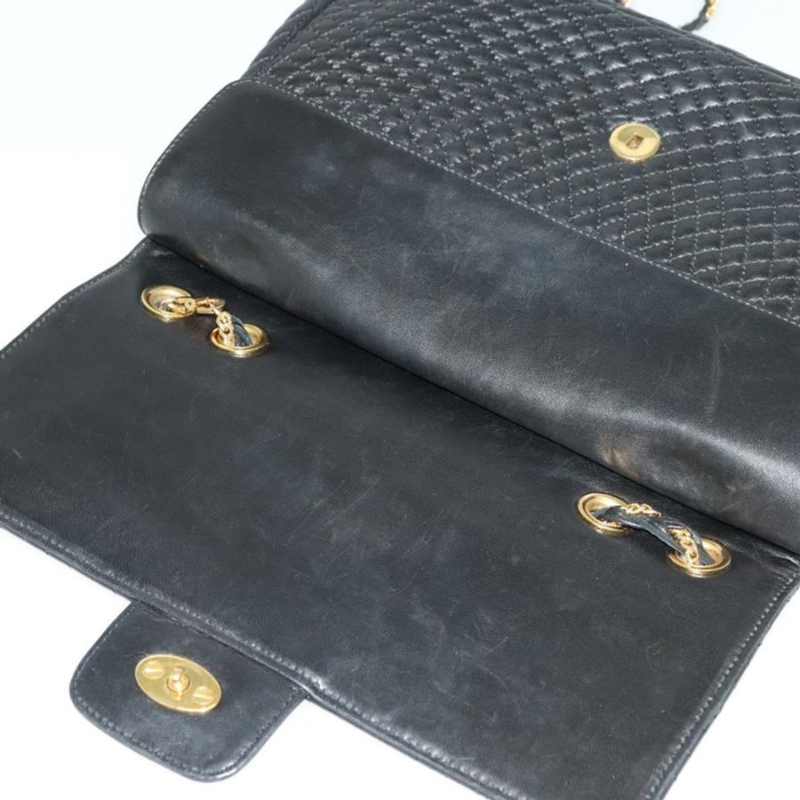 【日本直送】BALLY 鏈條單肩包 皮革 黑色 金色 正品 138837-8