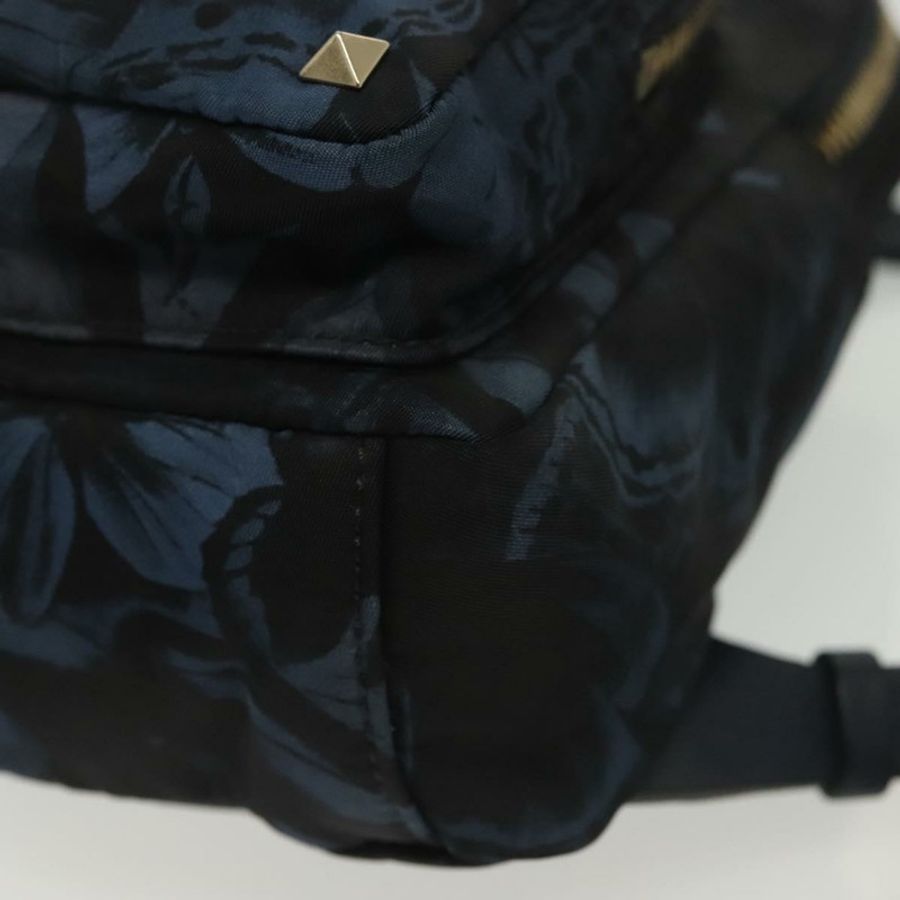 【日本直送】VALENTINO 雙肩包 尼龍皮革 海軍藍 銀色 正品 bs28757-15
