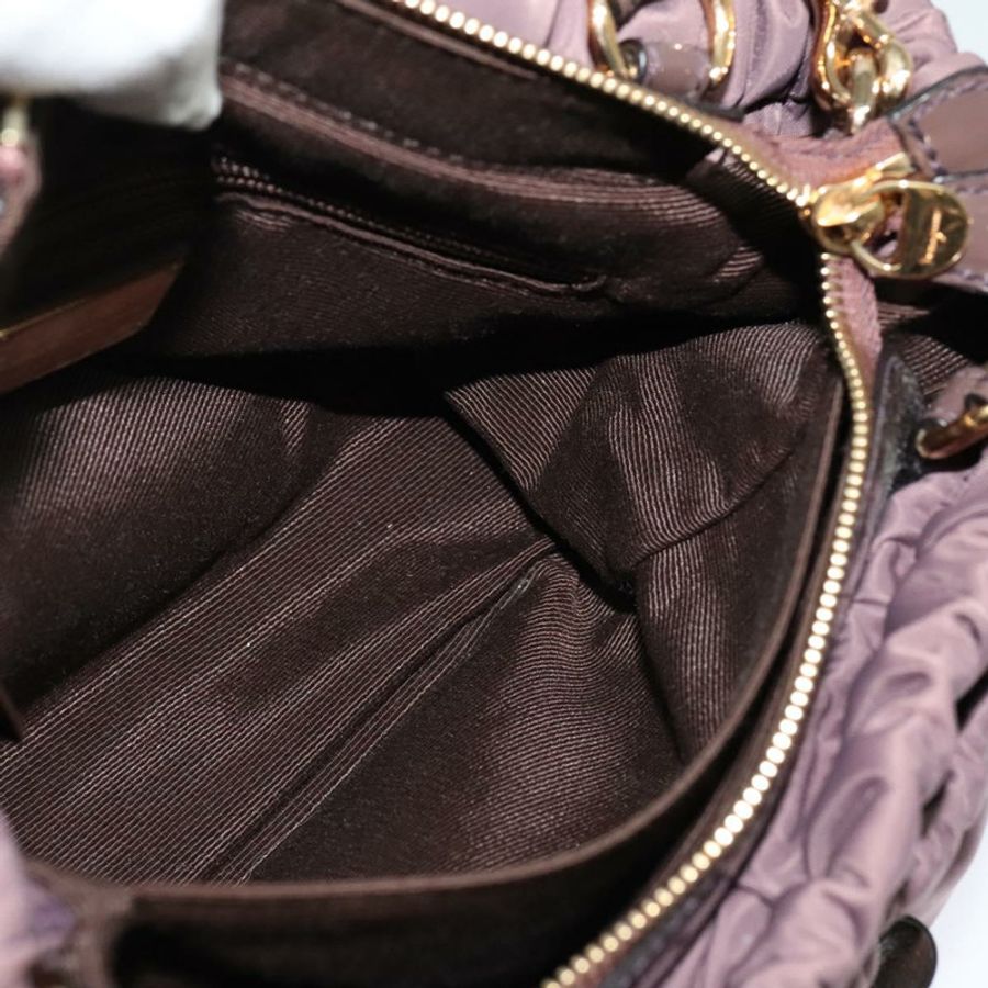 【日本直送】Salvatore Ferragamo Vala 手提包 尼龍琺瑯 2way 紫色銀色 Auth 138874-19
