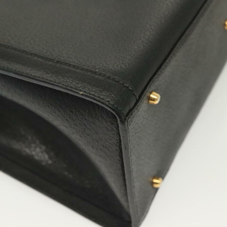 【日本直送】GUCCI 竹節手提包 皮革 黑色 金色 002 1186 0260 正品 ep10262-11