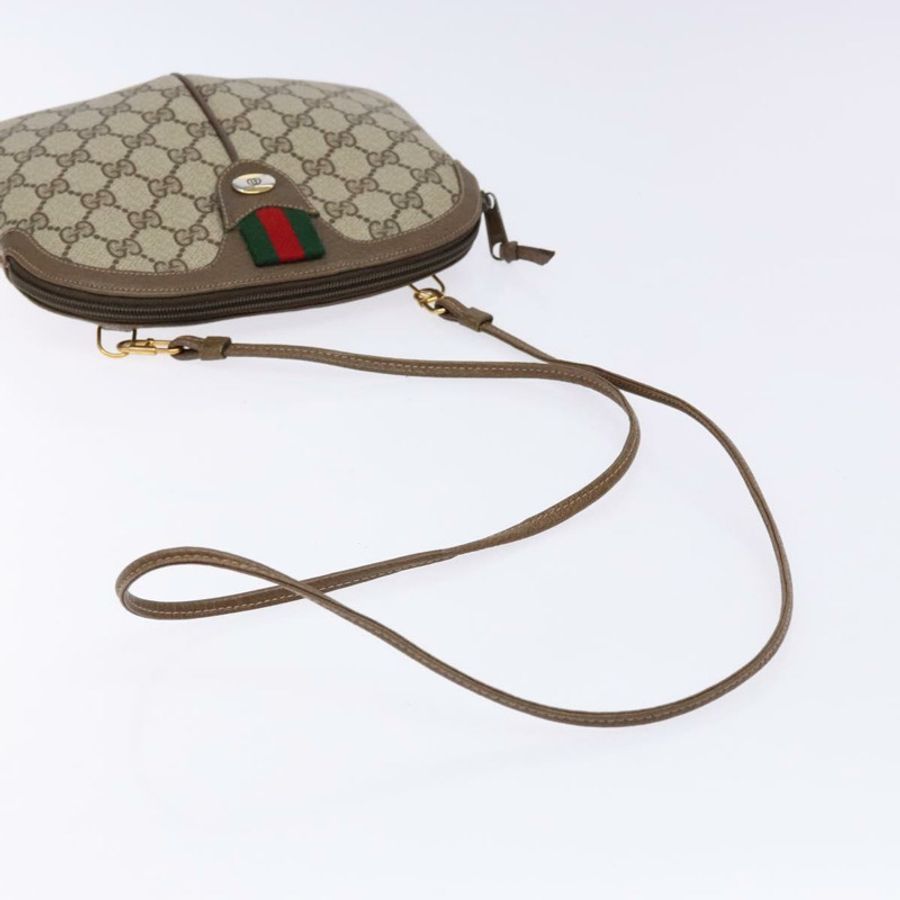 【日本直送】GUCCI GG Supreme Web Sherry Line 單肩包 PVC 米色 68 02 047 正品 139751-6