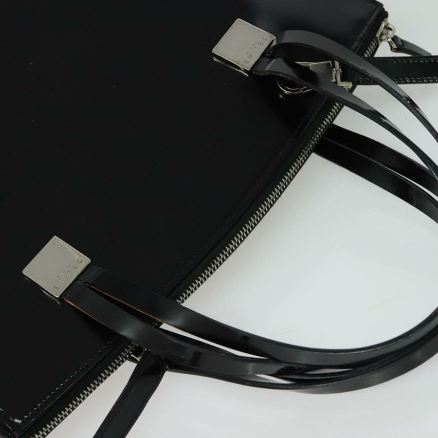 【日本直送】CELINE 琺瑯兩用手提包 黑色 銀色 正品 hk2920-5