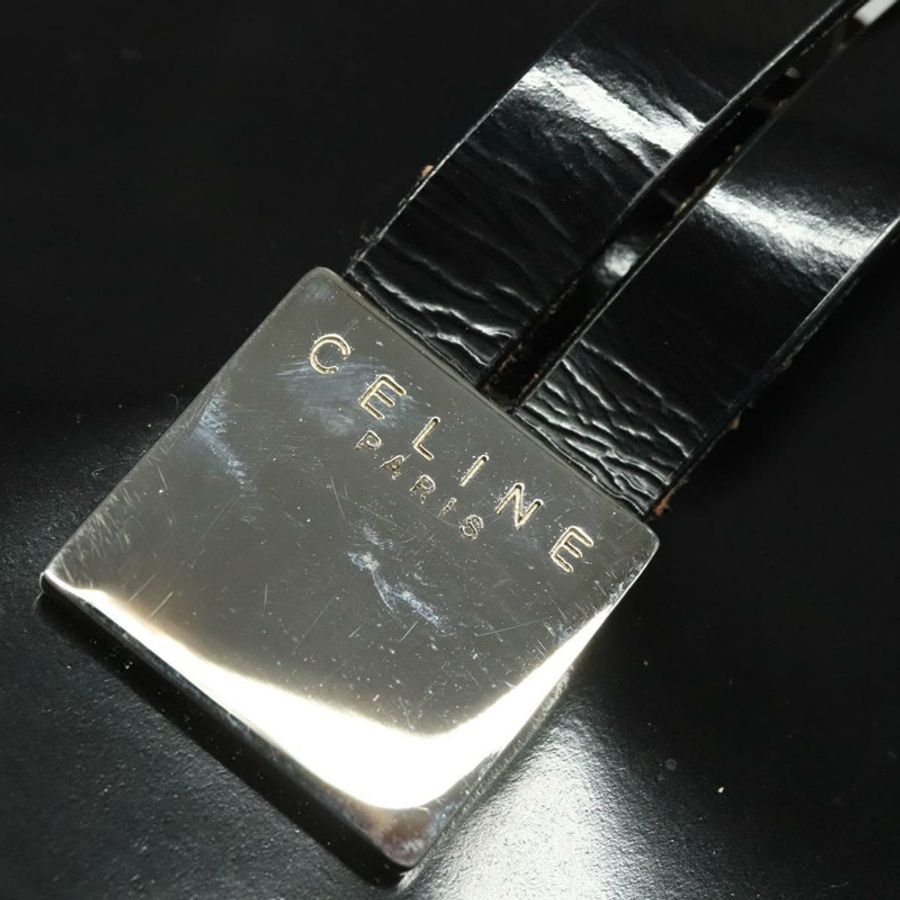 【日本直送】CELINE 琺瑯兩用手提包 黑色 銀色 正品 hk2920-9