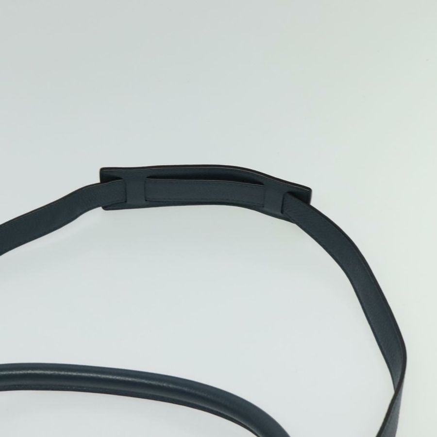 【日本直送】CELINE Trapeze 手提包 皮革絨面革 2way 藍色銀色 Auth BA5022-14