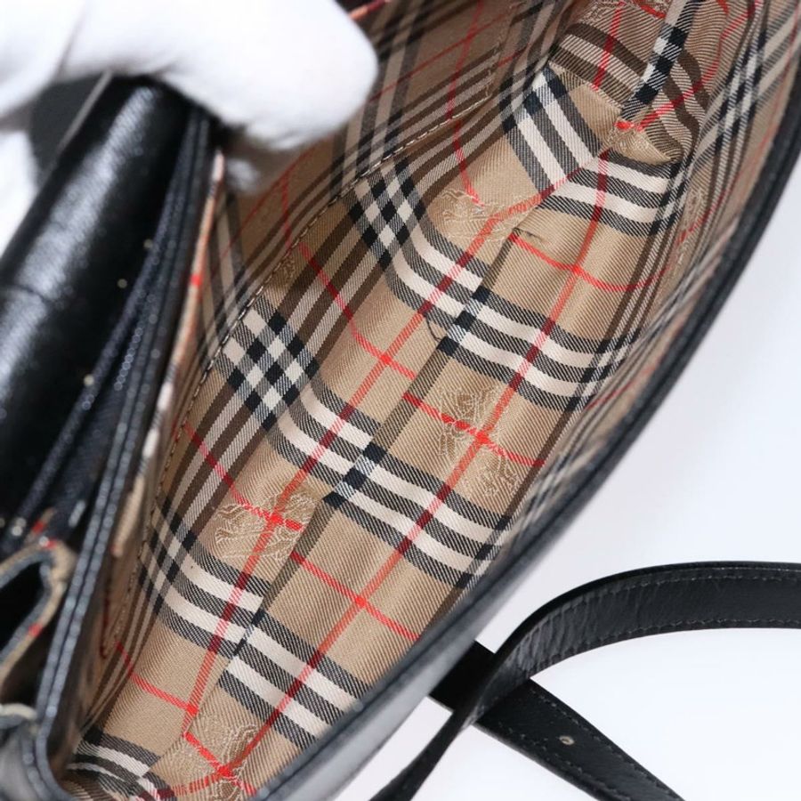 【日本直送】Burberrys 皮革肩背包 金色 黑色 正品 BA5110-10