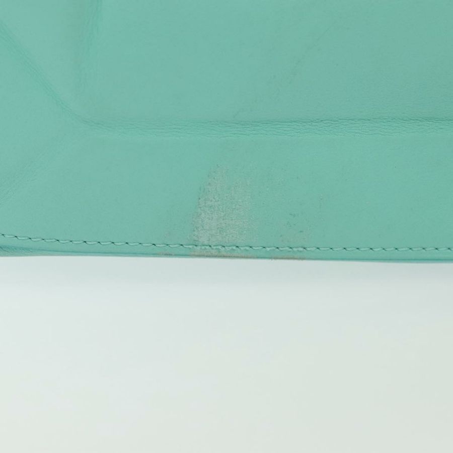 【日本直送】蒂芬妮 (TIFFANY&Co.) 迷你手提包,皮革材質,兩用,藍綠色,銀色,正品編號 139063-3