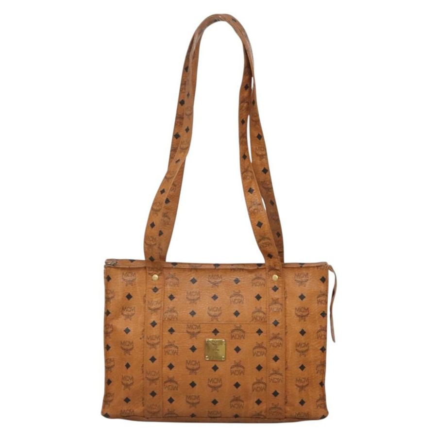 【日本直送】MCM Logoogram Vicetos 單肩包 PVC 皮革 棕色 金色 正品 BA4838-1