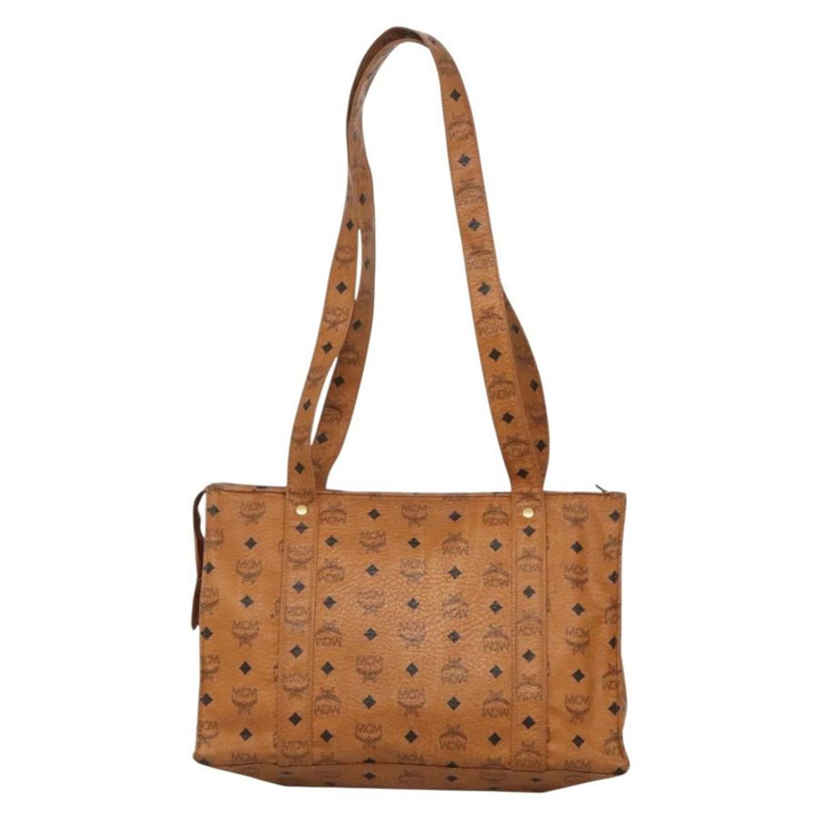 【日本直送】MCM Logoogram Vicetos 單肩包 PVC 皮革 棕色 金色 正品 BA4838-2