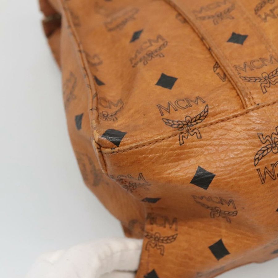 【日本直送】MCM Logoogram Vicetos 單肩包 PVC 皮革 棕色 金色 正品 BA4838-10