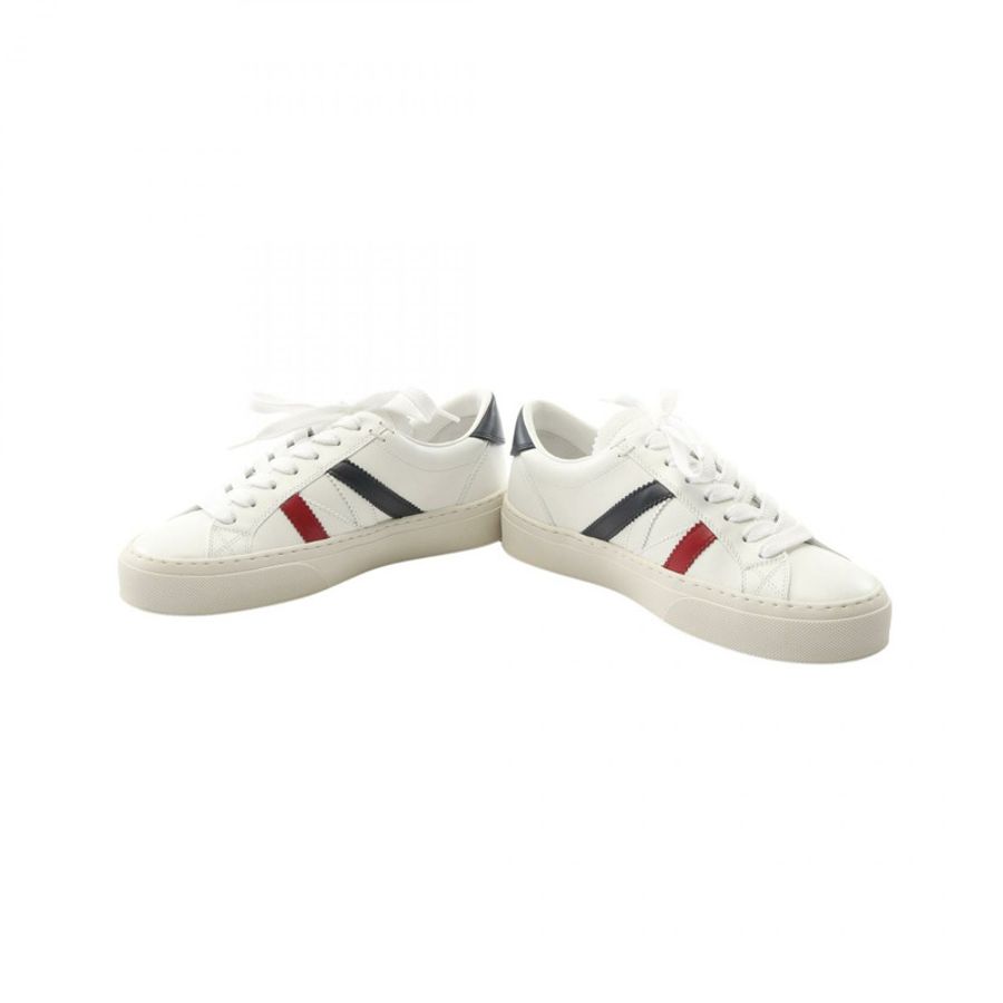 MONCLER MONACO2 運動鞋 4M00160M449600137 皮革 白色 海軍藍 紅色 #37 全新 女款-2