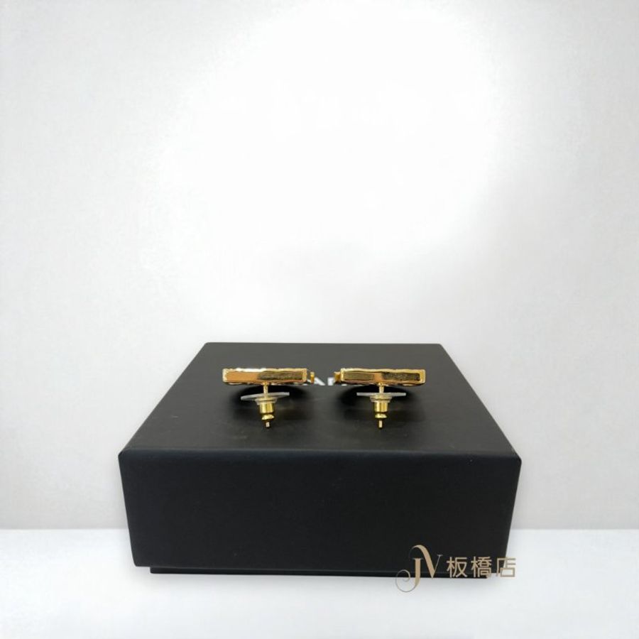 CHANEL 黑金NO.5小雙C耳環/aba836-3