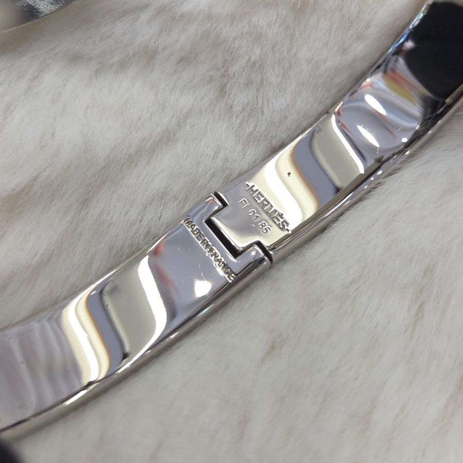 Hermès chic HH 手環 黑銀 二手-2