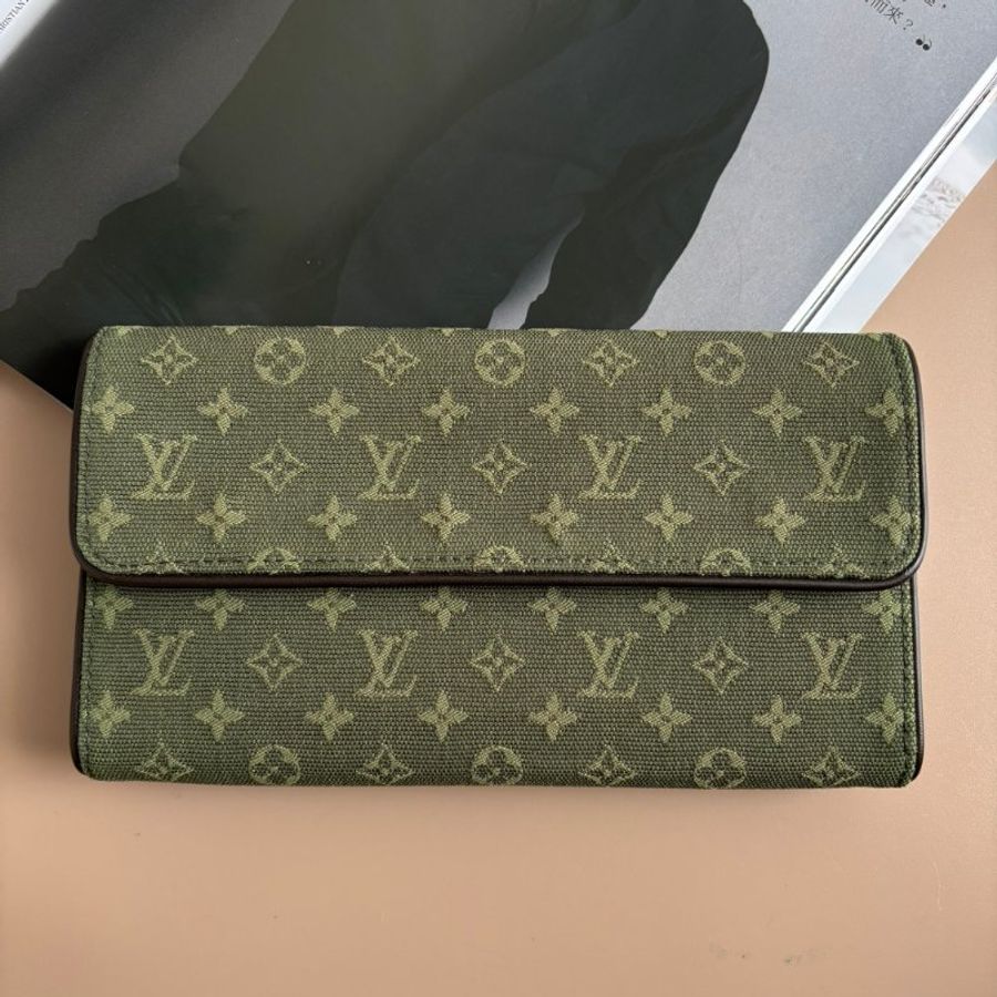 ::LOUIS VUITTON:: LV Mini Monogram Vintage Long Wallet 中古單寧迷你老花 長銀包-0
