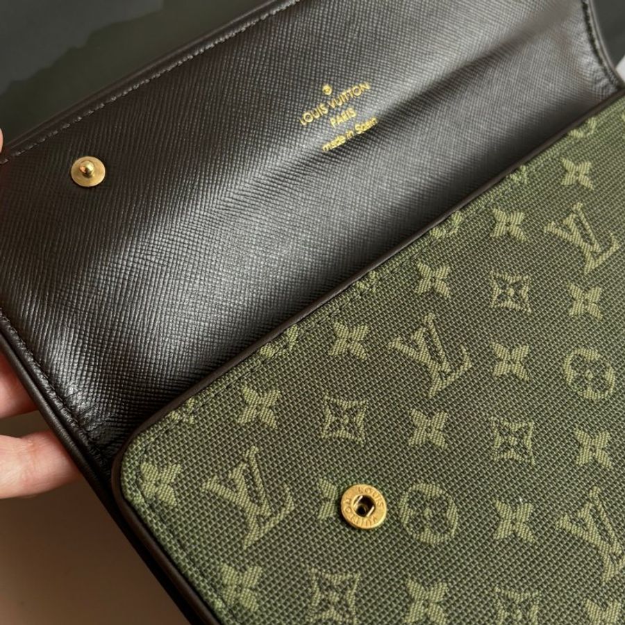 ::LOUIS VUITTON:: LV Mini Monogram Vintage Long Wallet 中古單寧迷你老花 長銀包-12