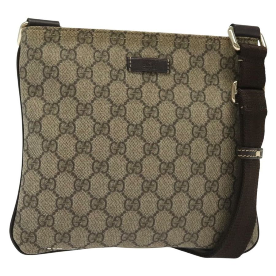 【日本直送】GUCCI GG Supreme 單肩包 PVC 米色 金色 201538 正品 137883-0