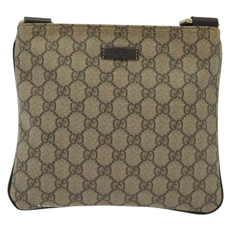 【日本直送】GUCCI GG Supreme 單肩包 PVC 米色 金色 201538 正品 137883-12