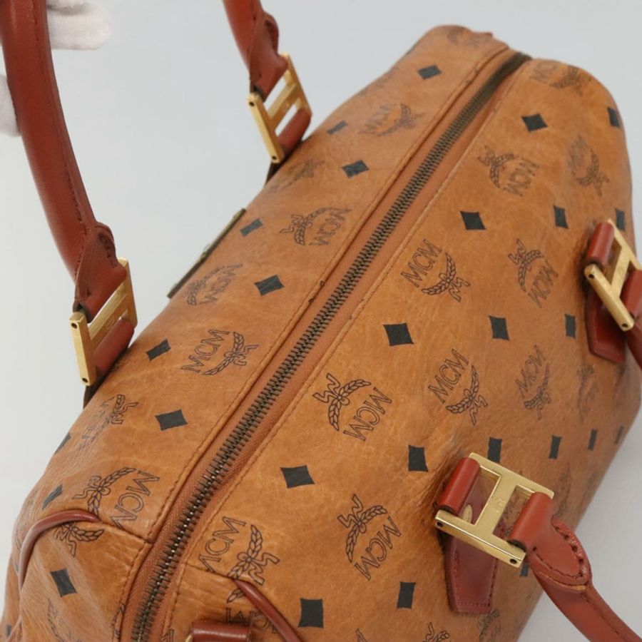 【日本直送】MCM Logoogram Vicetos 手提包 PVC 皮革 棕色 金色 正品 yk19289-5