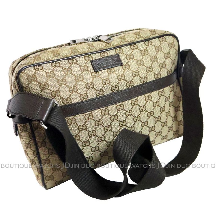 金鐸精品~C769 GUCCI 古馳 449173 雙G-LOGO駝色緹花布側肩背包-2