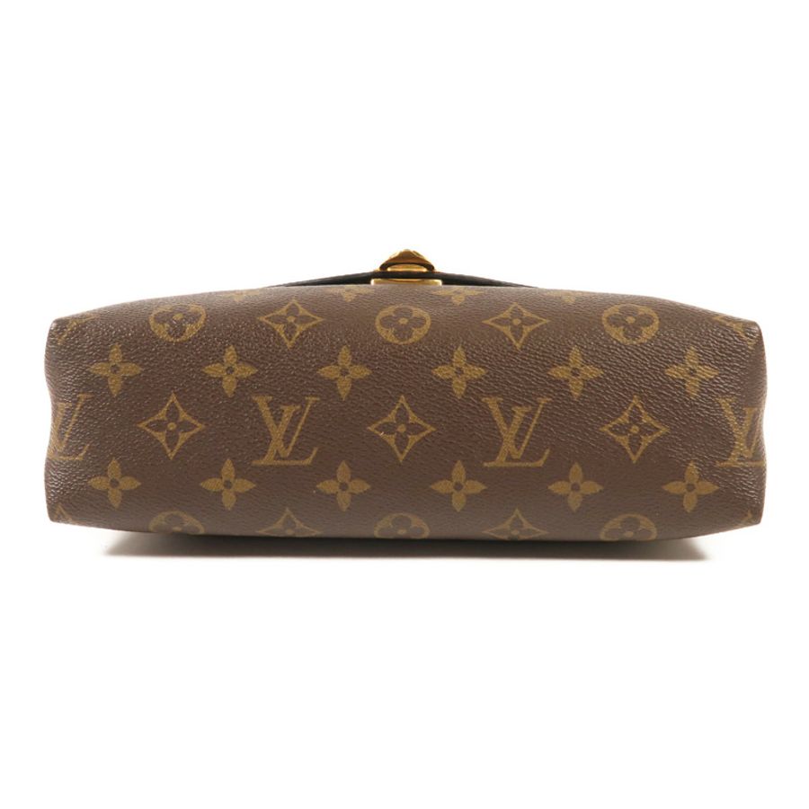 LOUIS VUITTON Monogram Saint Placide金扣肩背袋棕色/色-3