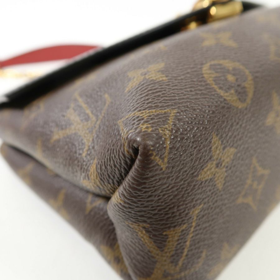 LOUIS VUITTON Monogram Saint Placide金扣肩背袋棕色/色-9