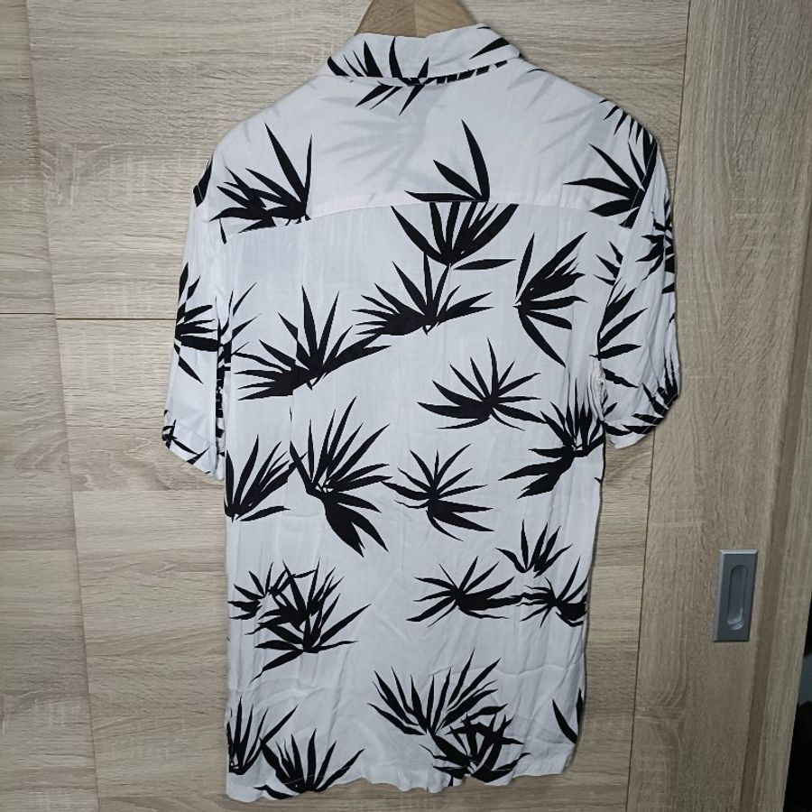 Allsaints 米白 夏威夷襯衫 古巴領 開領 襯衫 男S-3
