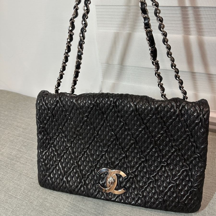 正品 CHANEL 黑 香奈兒 老香 側背包 斜背包｜有雷標 二手-2