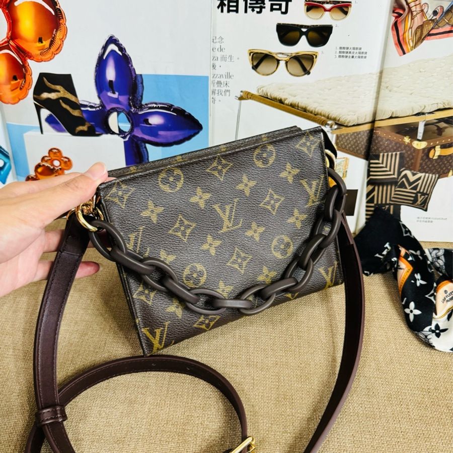 售 二手 真品 Louis Vuitton 經典花紋斜背 絕版19 化妝包 洗漱包 盥洗包-20
