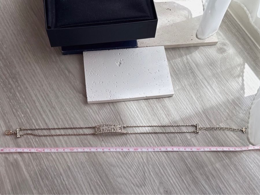 CHANEL 22S水鑽字母項鍊-7