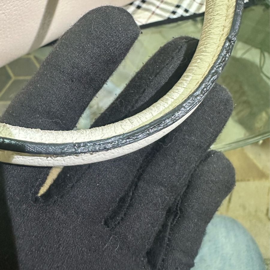 出清 Kate spade 拚色粉白斜背手提包-39