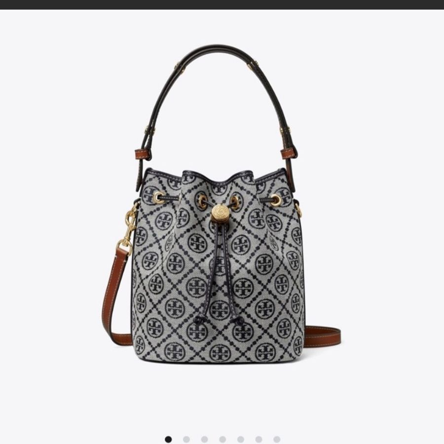 (已售出)TORY BURCH T-Monogram bucket bag 小號水桶包-0