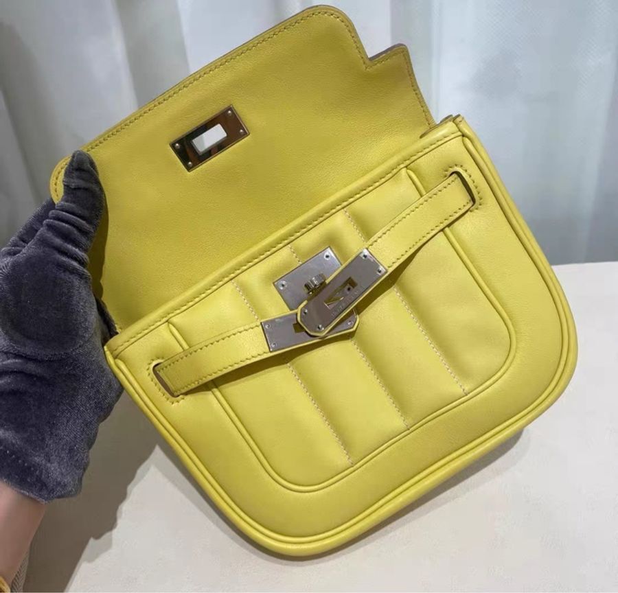 🌈Hermes💛Mini Berline💛黃色銀扣🌟97.5新🌈🌟絕版款🌟-1