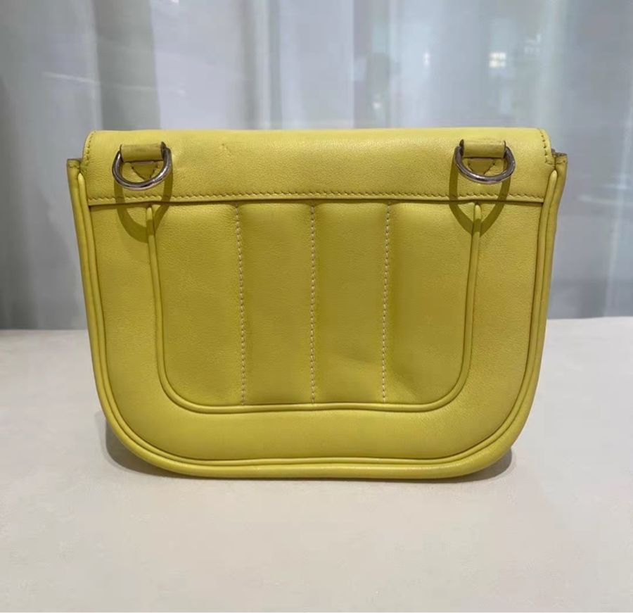 🌈Hermes💛Mini Berline💛黃色銀扣🌟97.5新🌈🌟絕版款🌟-7