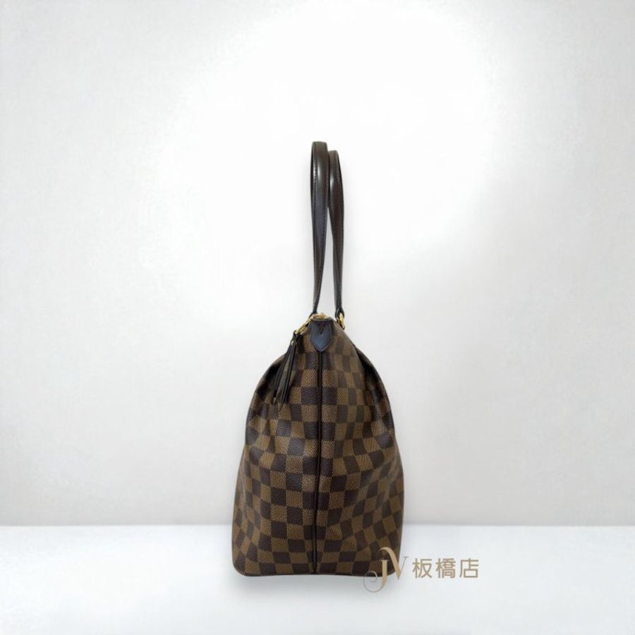 LV包包 咖色棋盤格手提包N41102-1