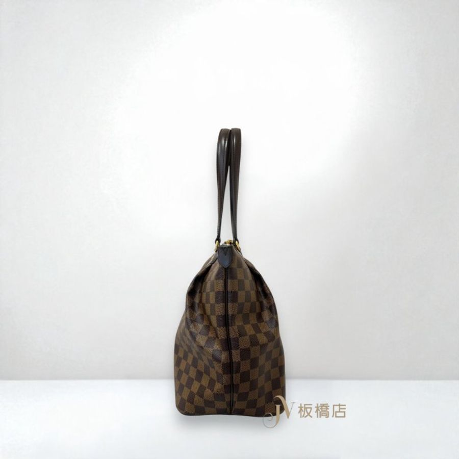 LV包包 咖色棋盤格手提包N41102-2
