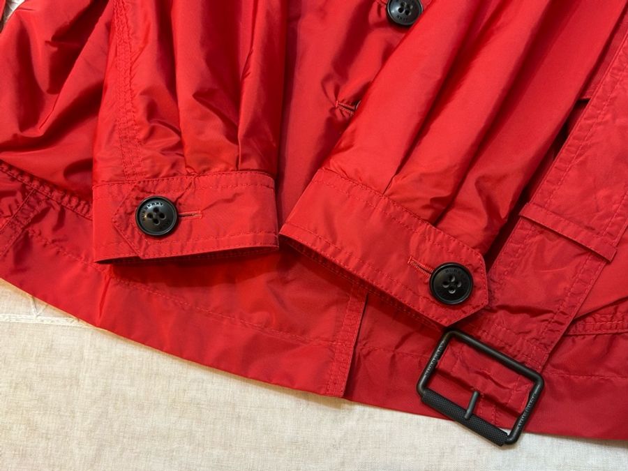 BURBERRY英國BRIT紅色輕盈短風衣UK8-4