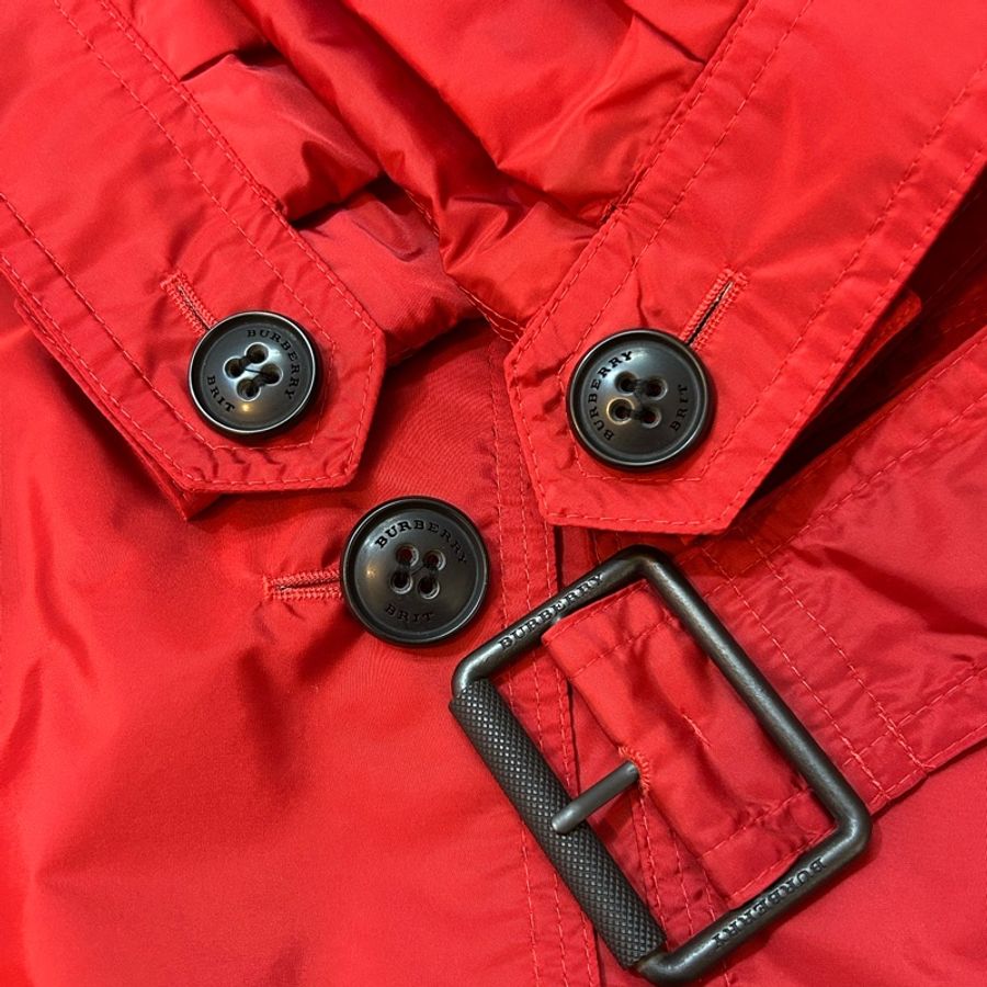 BURBERRY英國BRIT紅色輕盈短風衣UK8-5