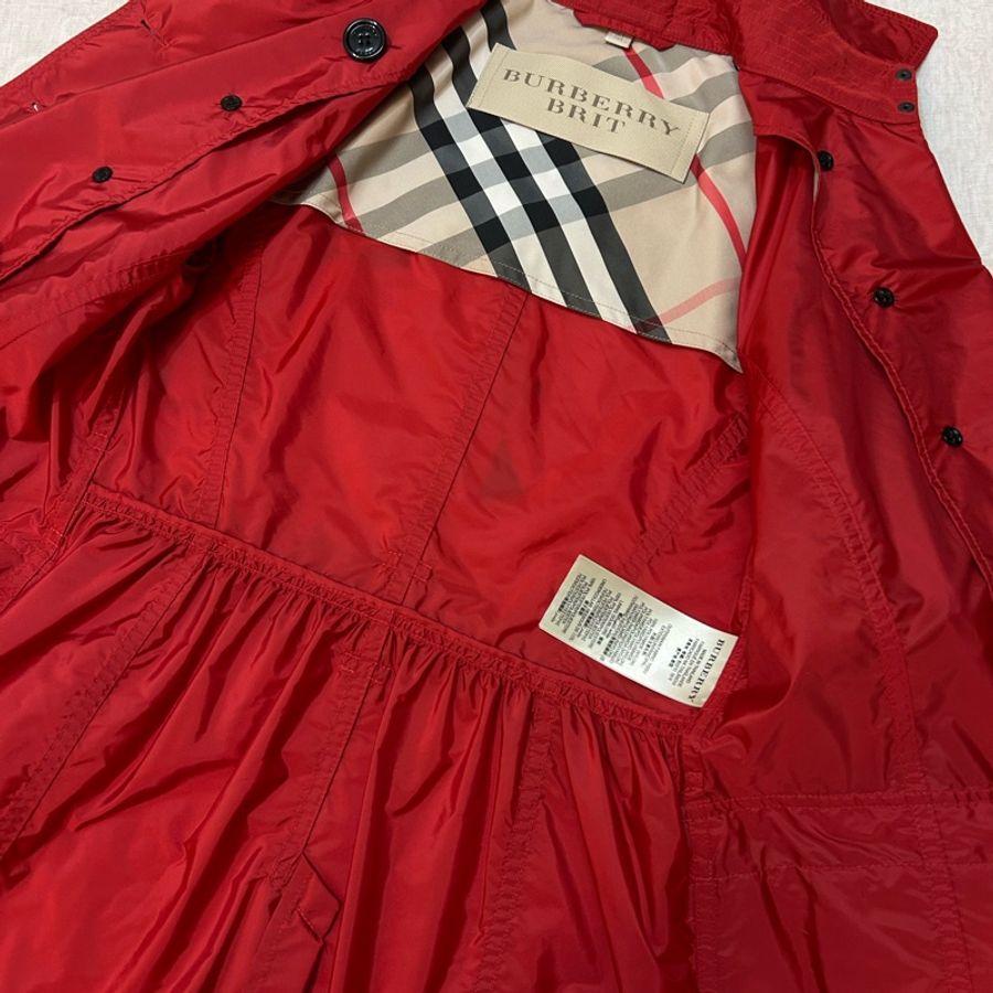 BURBERRY英國BRIT紅色輕盈短風衣UK8-9