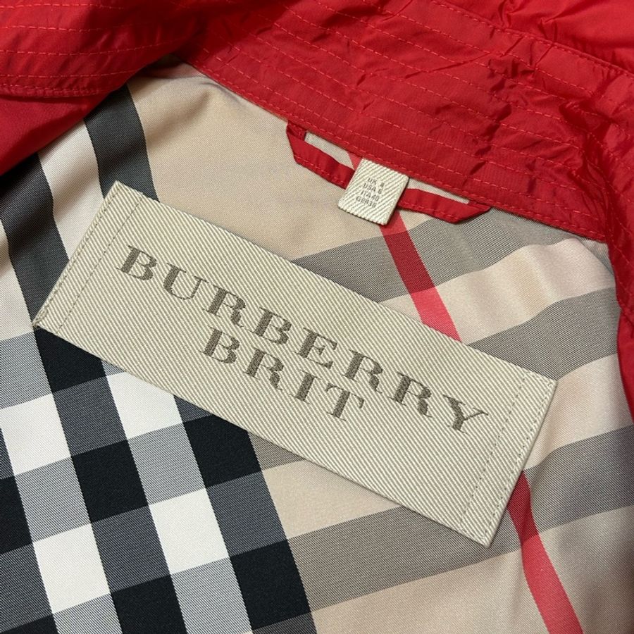 BURBERRY英國BRIT紅色輕盈短風衣UK8-11