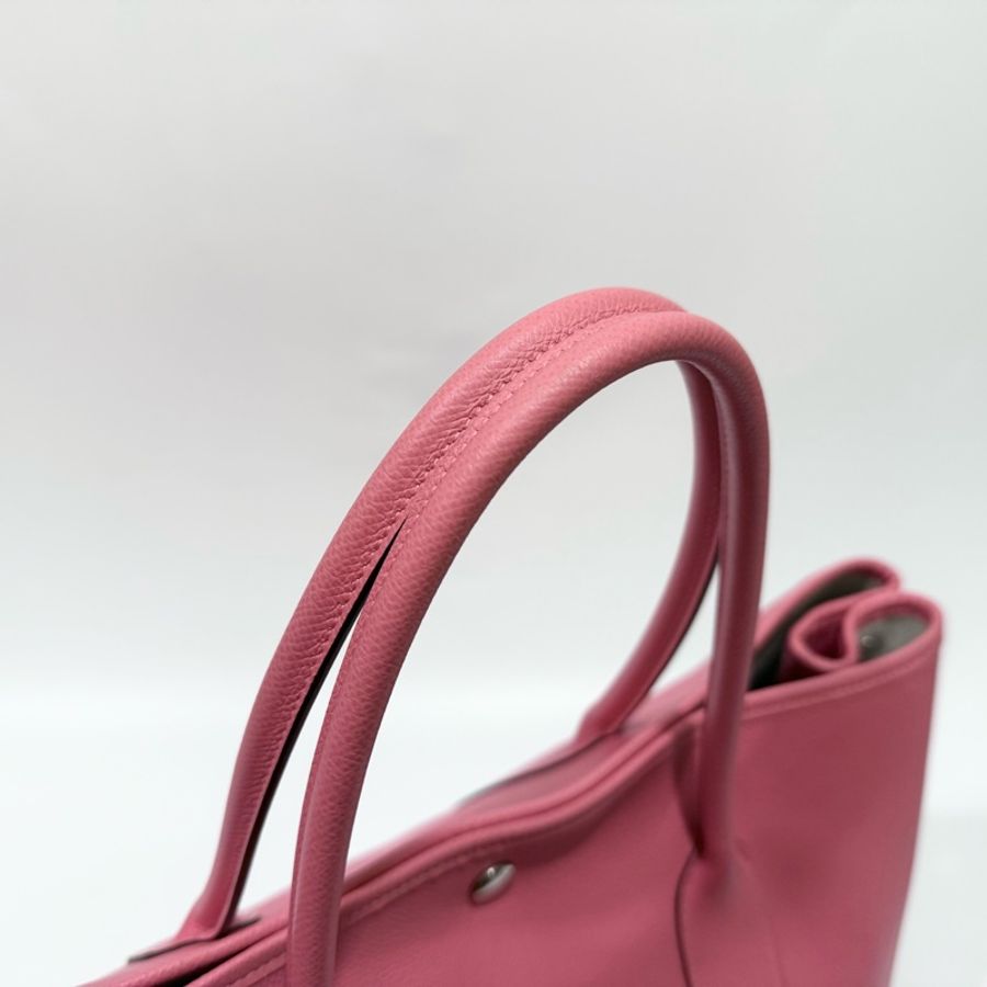 HERMES8W唇膏粉色EPSOM皮銀釦Garden Party36cm-17