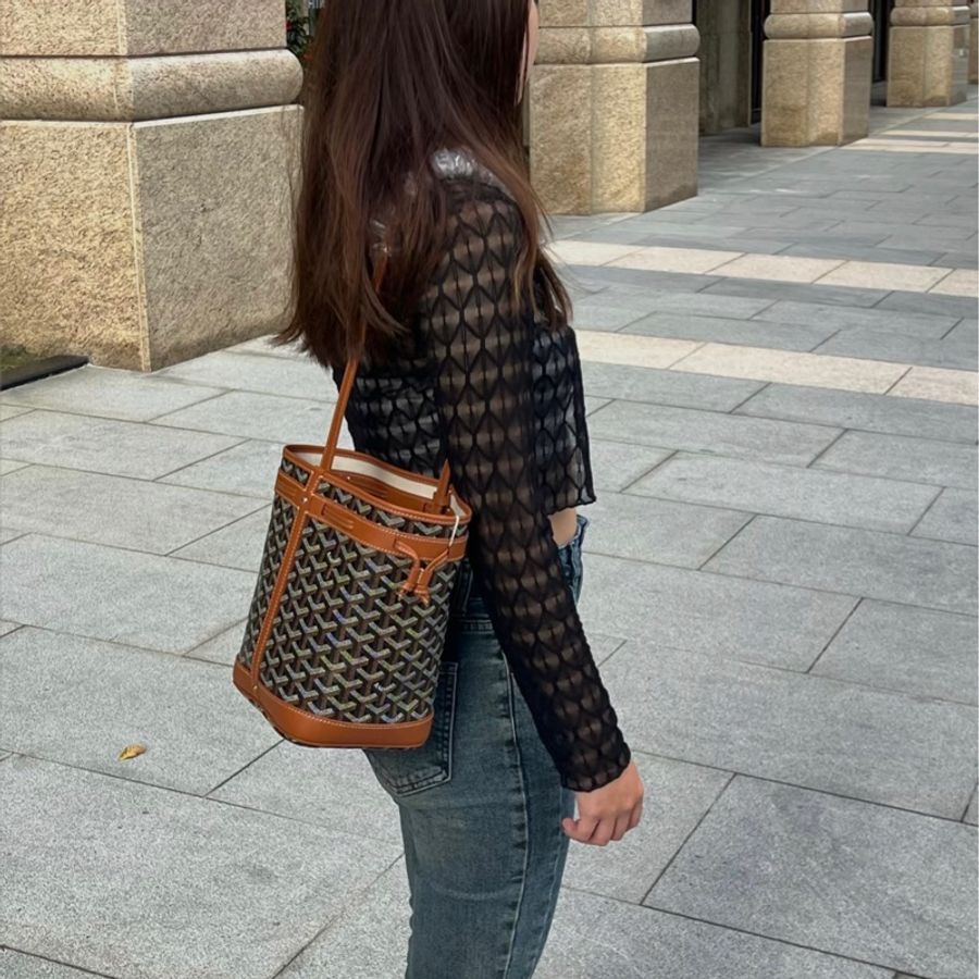 「M.Y精品」 goyard 戈雅 水桶包 PetitFlot 經典棕黑-1