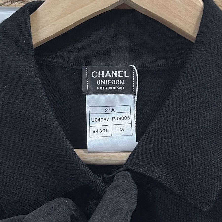 【美收精品】CHANEL 黑色長袖員工服 3-978-10