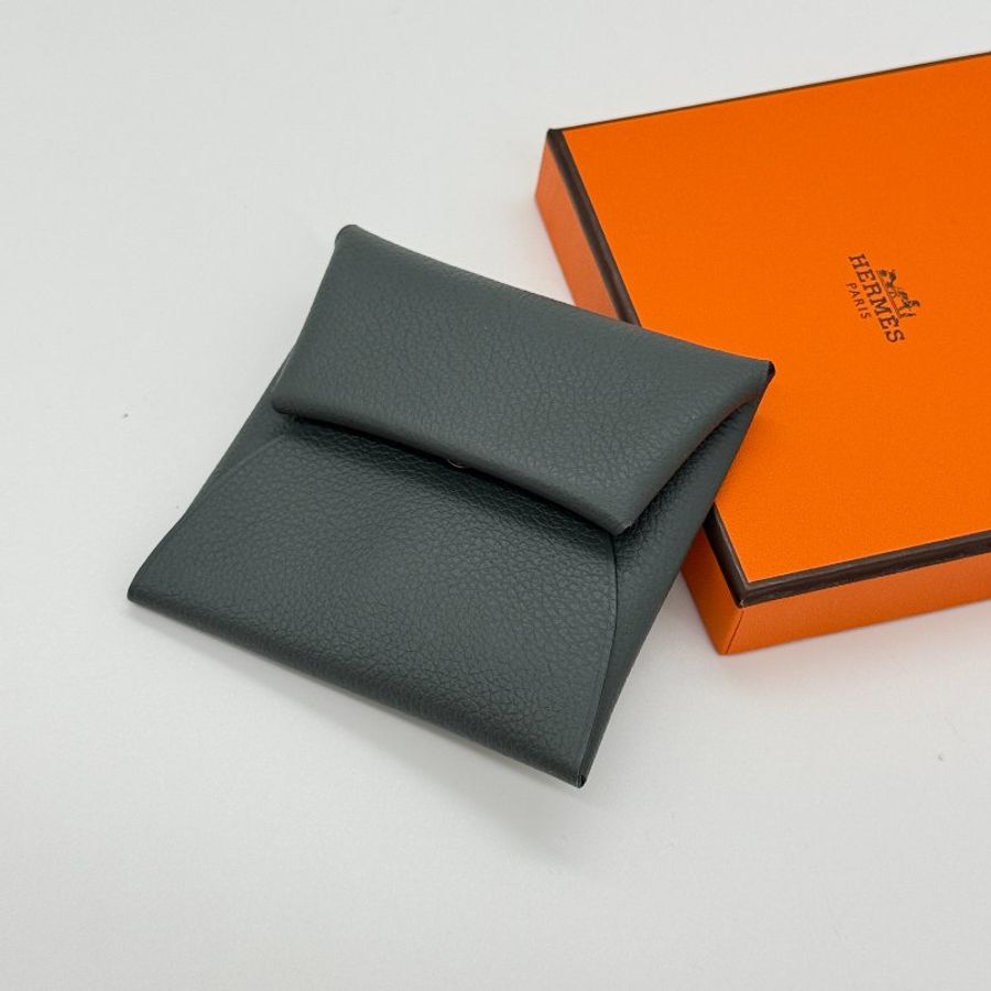 HERMES 愛馬仕 霧霾灰 錫器灰 EverColor 牛皮 銀釦 零錢包 卡包-7