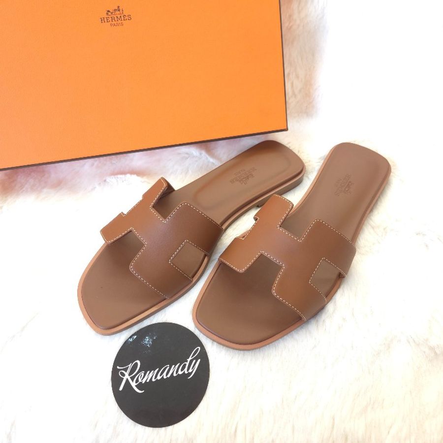 Hermès oran H 拖鞋/涼鞋 金棕 37.5-0