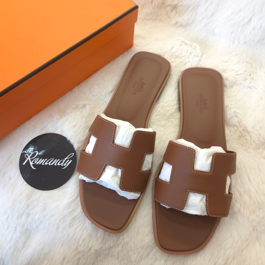 Hermès oran H 拖鞋/涼鞋 金棕 37.5-5