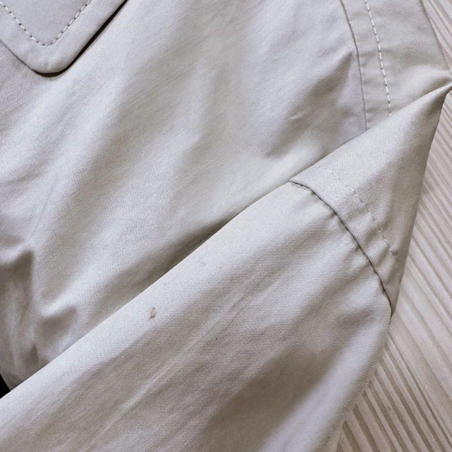 BURBERRY白色棉質薄拉鍊夾克外套 男女皆可穿✨-7